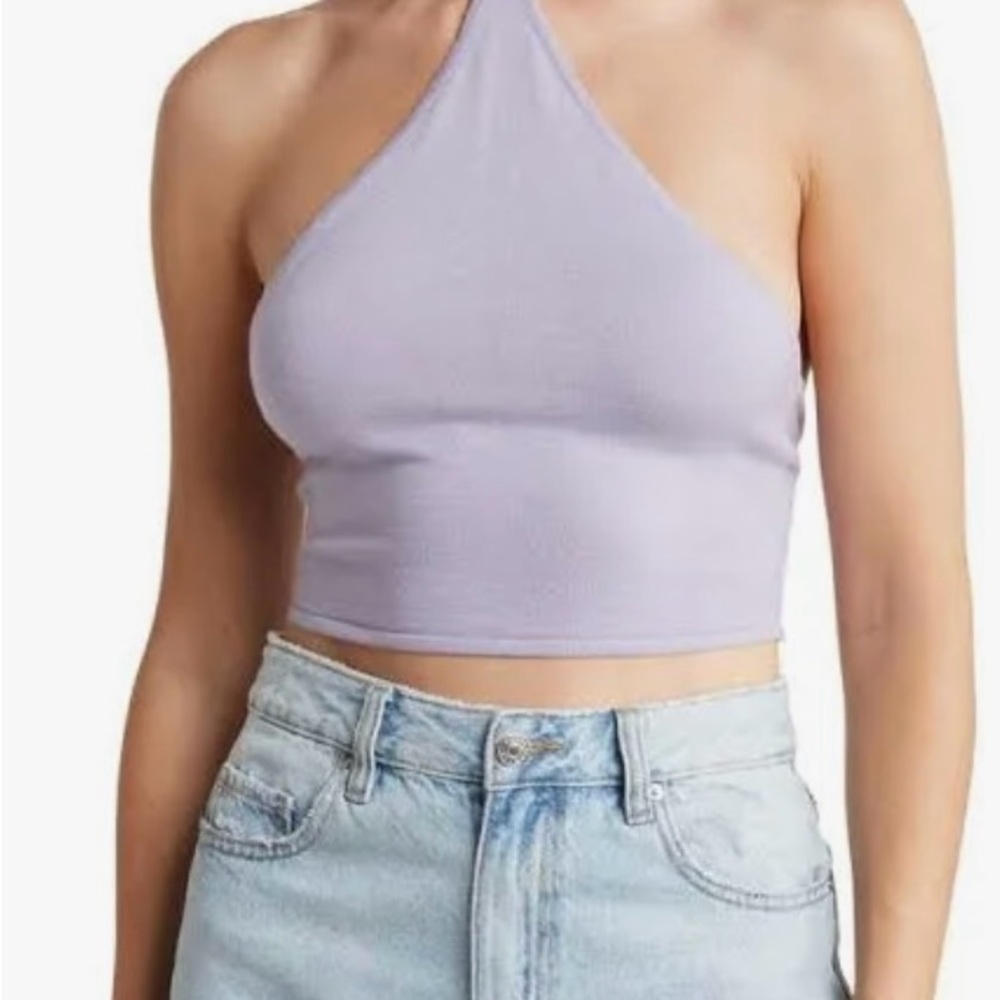 WeWoreWhat Halter Neck Crop Top